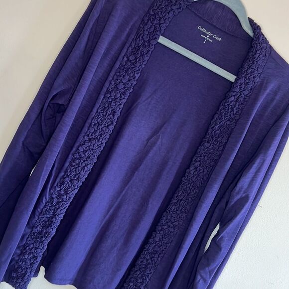 Coldwater Creek Purple Open Front Cardigan - Size Small - Picture 1 of 9